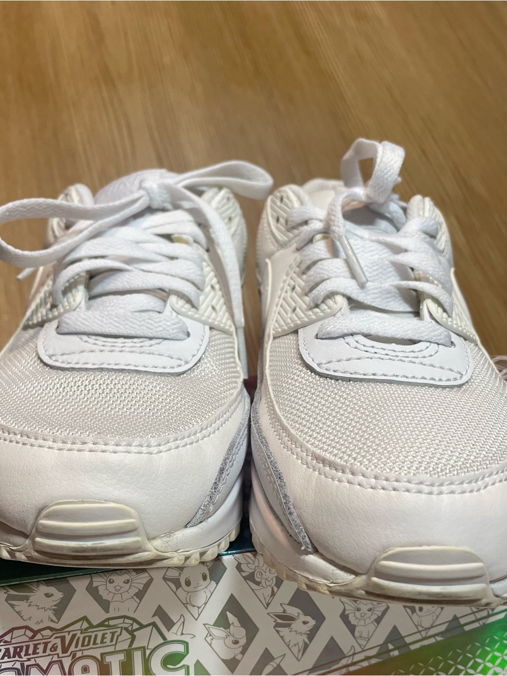 Nike Air Max 90 Triple White Sneakers Women Size 8 Low Top Shoes CQ2560-100 - Picture 7 of 13